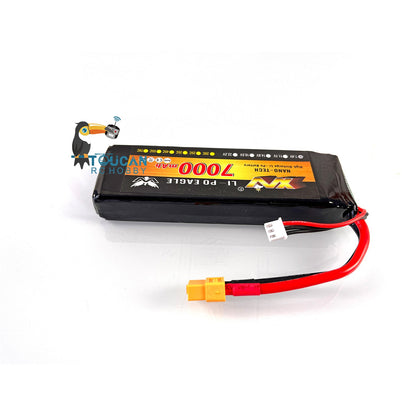 1/16 Henglong 7.4V 7000MAH Lipo Battery With XT60 Charger Plug Balanced Charging Board Electronic Parts For 3818/3819 RC Tank Model