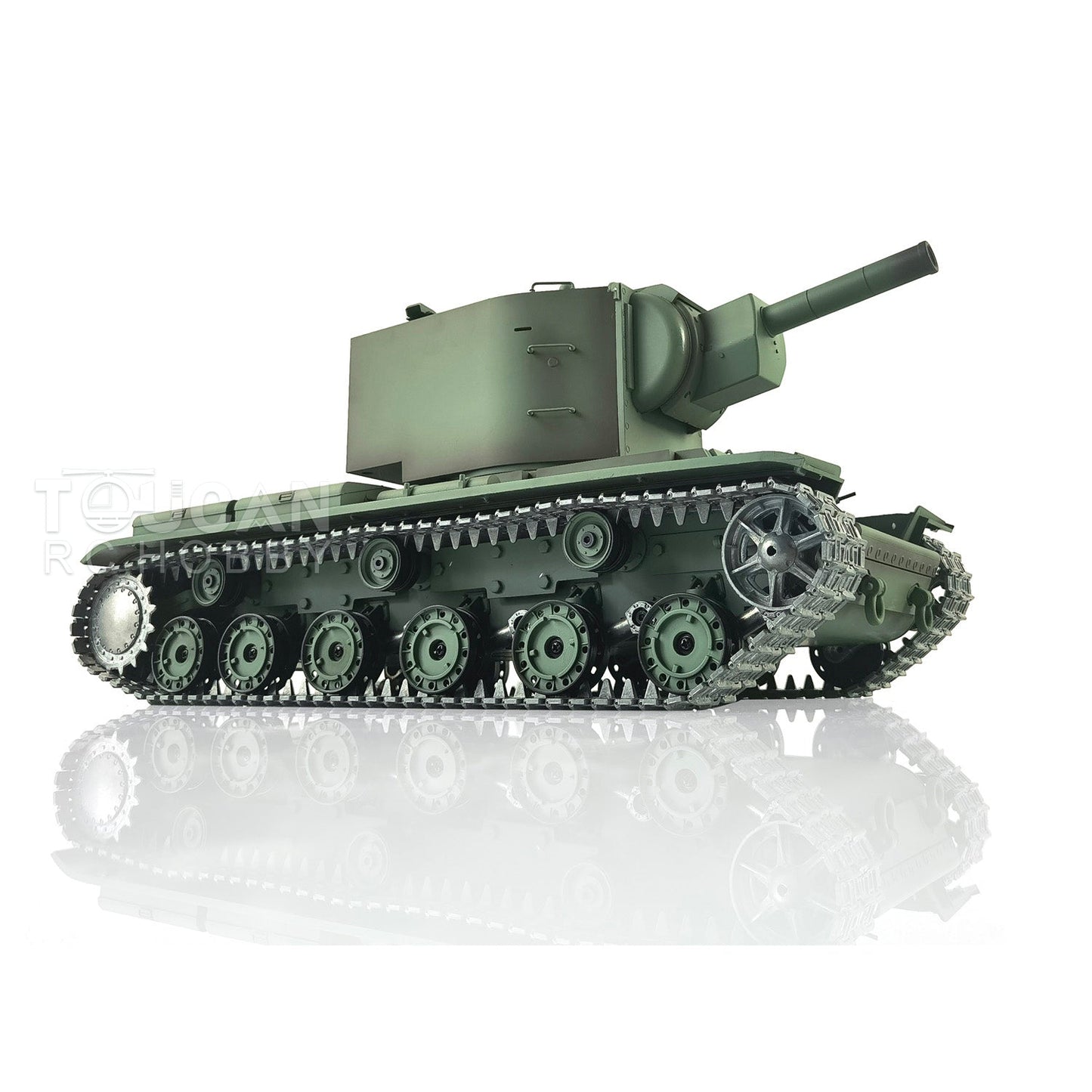 TOUCAN RC HOBBY Henglong 1/16 TK7.0 Promotion Soviet KV-2 RTR RC Tank 3949 FPV Barrel Recoil 360 Degrees Turret Smoke IR BB Metal Tracks Sprockets Idlers Wheels Gearbox