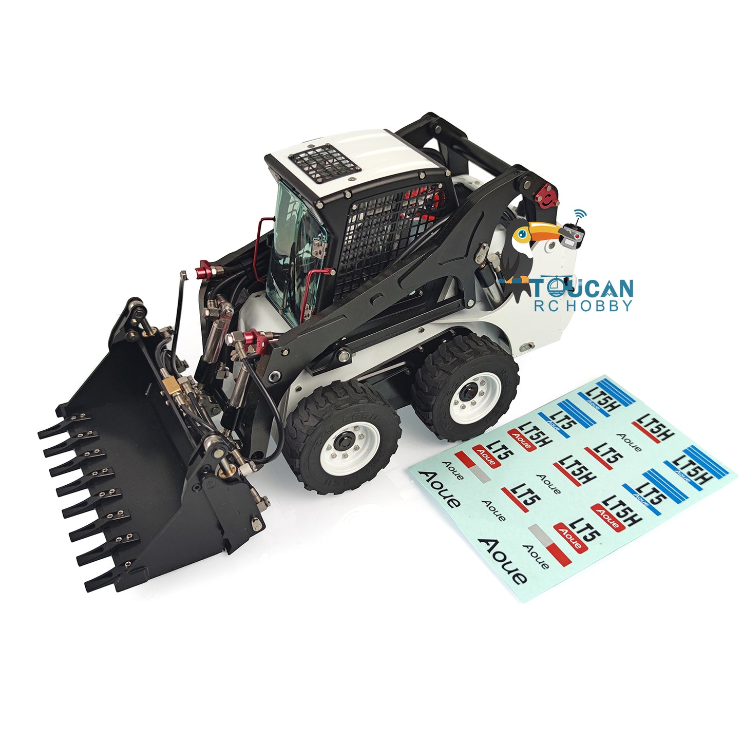 TOUCAN RC HOBBY LESU Aoue-LT5H 1/14 Metal RTR RC Wheeled Skid-Steer Loader A0008 Hydraulic Construction Vehicle Sound Light for Adult