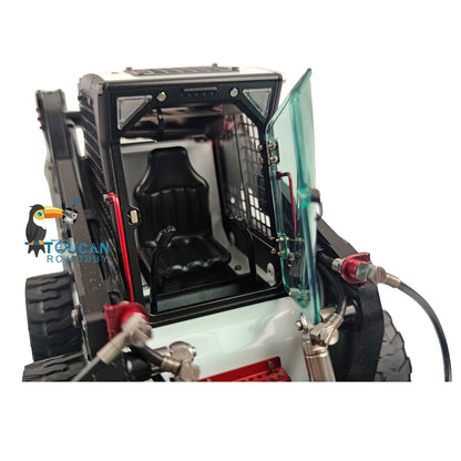 LESU 1/14 Aoue LT5H Wheeled Skid-Steer RC Hydraulic Loader Model Sound Lights Wheel Metal Sieve Bucket Gripper Hay Clamp Cleaner