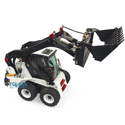 TOUCAN RC HOBBY LESU Aoue-LT5H 1/14 Metal RTR RC Wheeled Skid-Steer Loader A0008 Hydraulic Construction Vehicle Sound Light for Adult