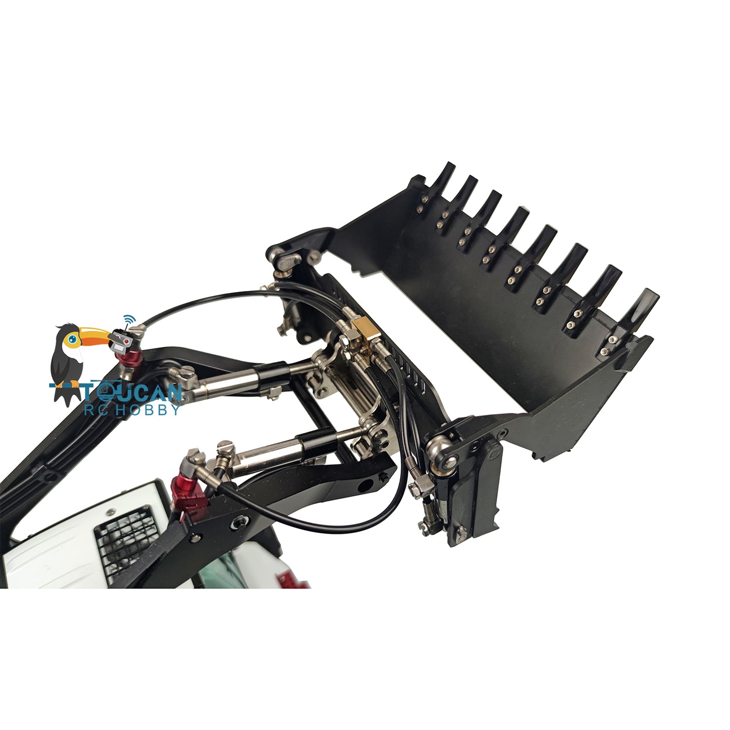 LESU 1/14 Aoue LT5H Wheeled Skid-Steer RC Hydraulic Loader Model Sound Lights Wheel Metal Sieve Bucket Gripper Hay Clamp Cleaner