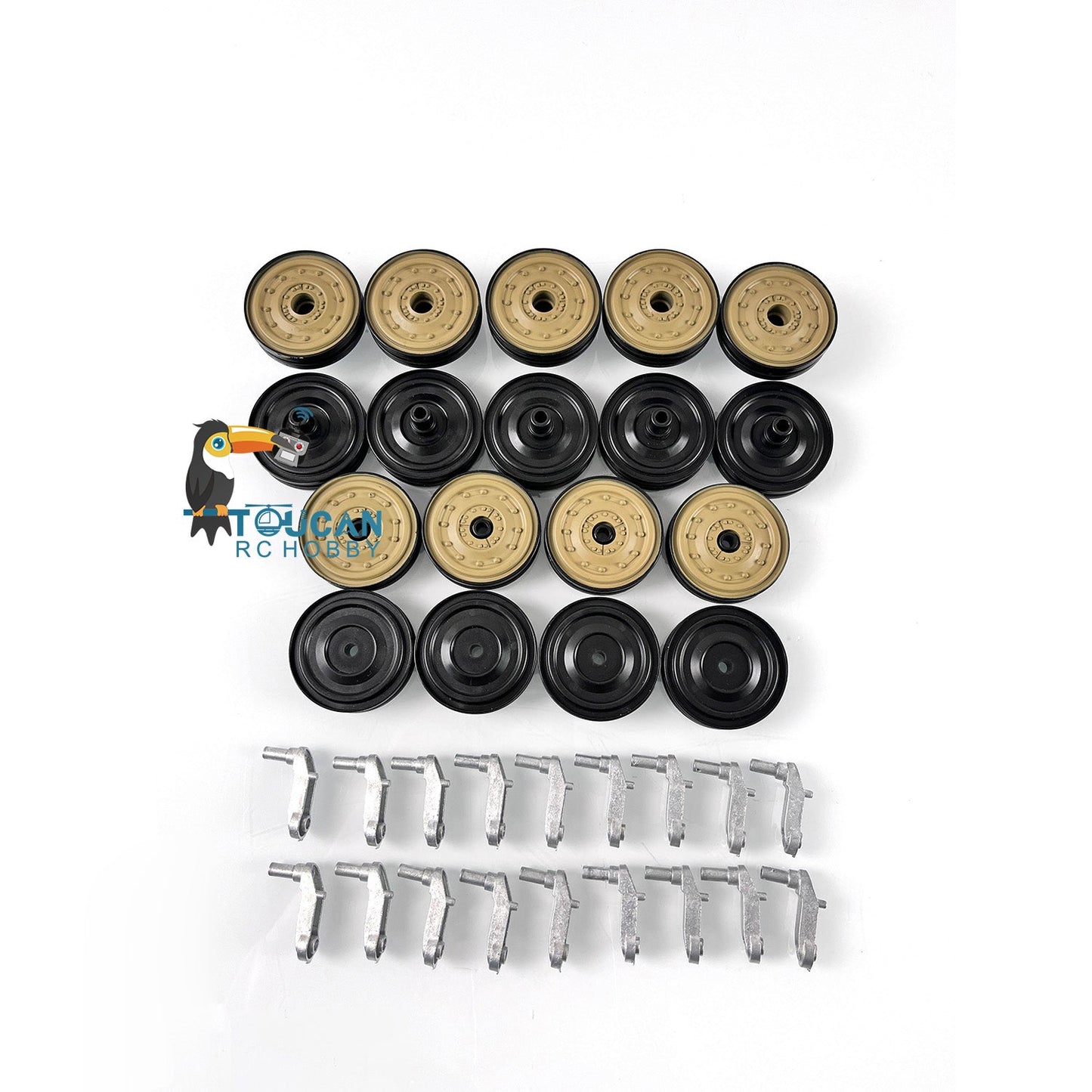 TOUCAN RC HOBBY Plastic Sprockets Road Wheels Idlers Accessories Pack Mud Plate Decal Tracks For Henglong DIY 1/16 RC 3888A Tank Model Parts