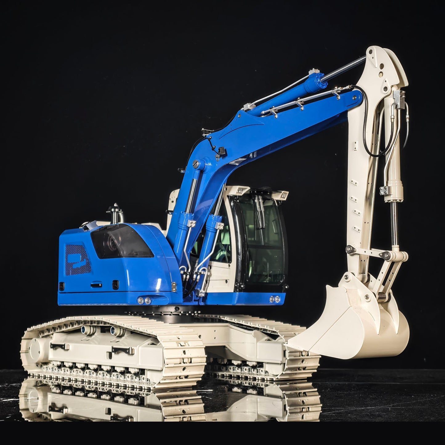 JDM-208 1/14 Metal RC Hydraulic Tracked Excavator R920 3CH 2Arms Remote Control Digger Model Flysky ST8 Radio No Sounds RTR