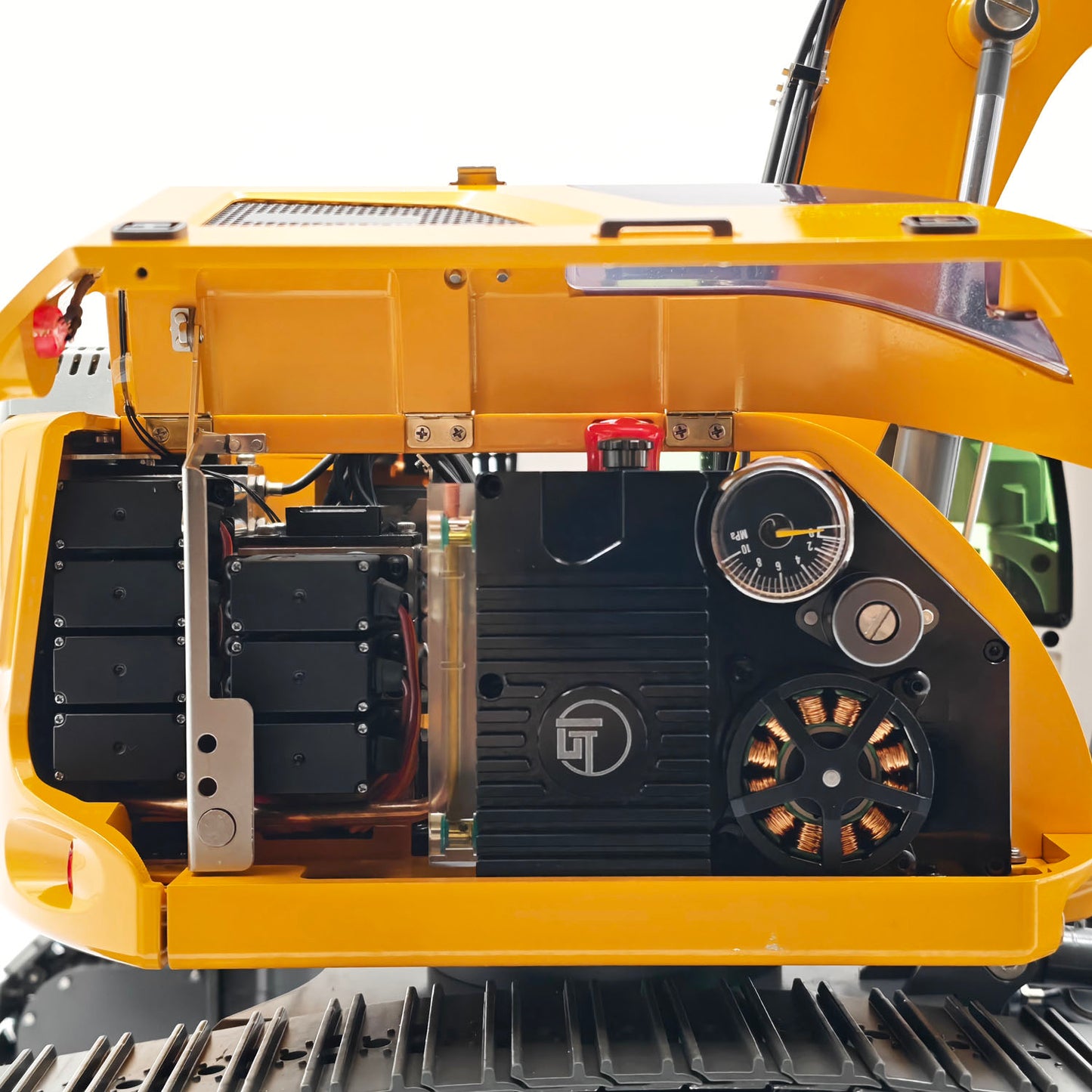 JDM-208 1/14 7CH Remote Control Hydraulic Excavator R920 2Arms Metal RC Digger Flysky PL18 EV Lite Sound System Quick Coupler