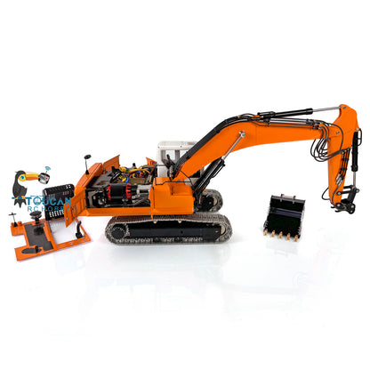 TOUCAN RC HOBBY LESU PC360 1/14 Metal RC Excavator B0002 RTR Hydraulic Stainless Steel Digger 8MPa Pump System Grab Grapple Fixed Mount FlySky PL18EV Lite Controller