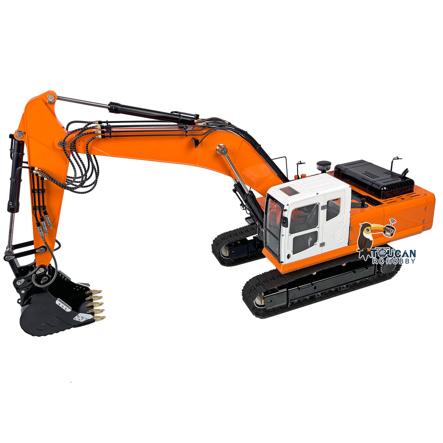 LESU PC360 1/14 Metal RC Excavator B0002 RTR Hydraulic Stainless Steel Digger 8MPa Pump System Grab Grapple Fixed Mount FlySky PL18EV Lite Controller