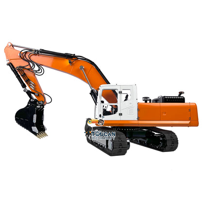 LESU PC360 1/14 Metal RC Excavator B0002 RTR Hydraulic Stainless Steel Digger 8MPa Pump System Grab Grapple Fixed Mount FlySky PL18EV Lite Controller