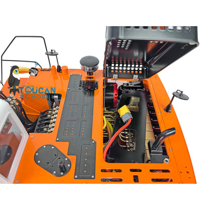 TOUCAN RC HOBBY LESU PC360 1/14 Metal RC Excavator B0002 RTR Hydraulic Stainless Steel Digger 8MPa Pump System Grab Grapple Fixed Mount FlySky PL18EV Lite Controller