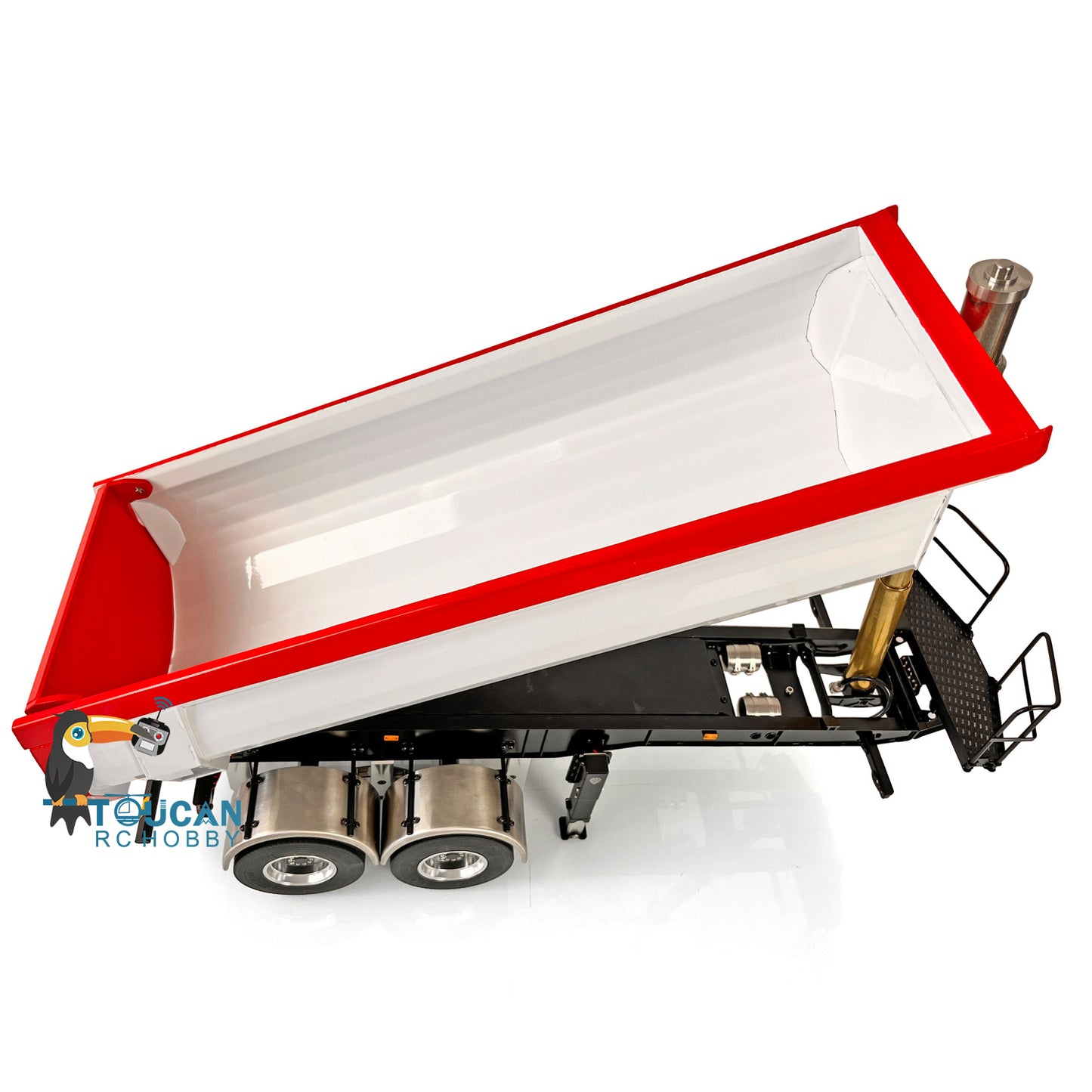 LESU 1/14 Metal RC Hydraulic Lifting Semi-tipper Model with A0006 Electric Legs for RC Tractor Truck DIY Builders Backyard Fun