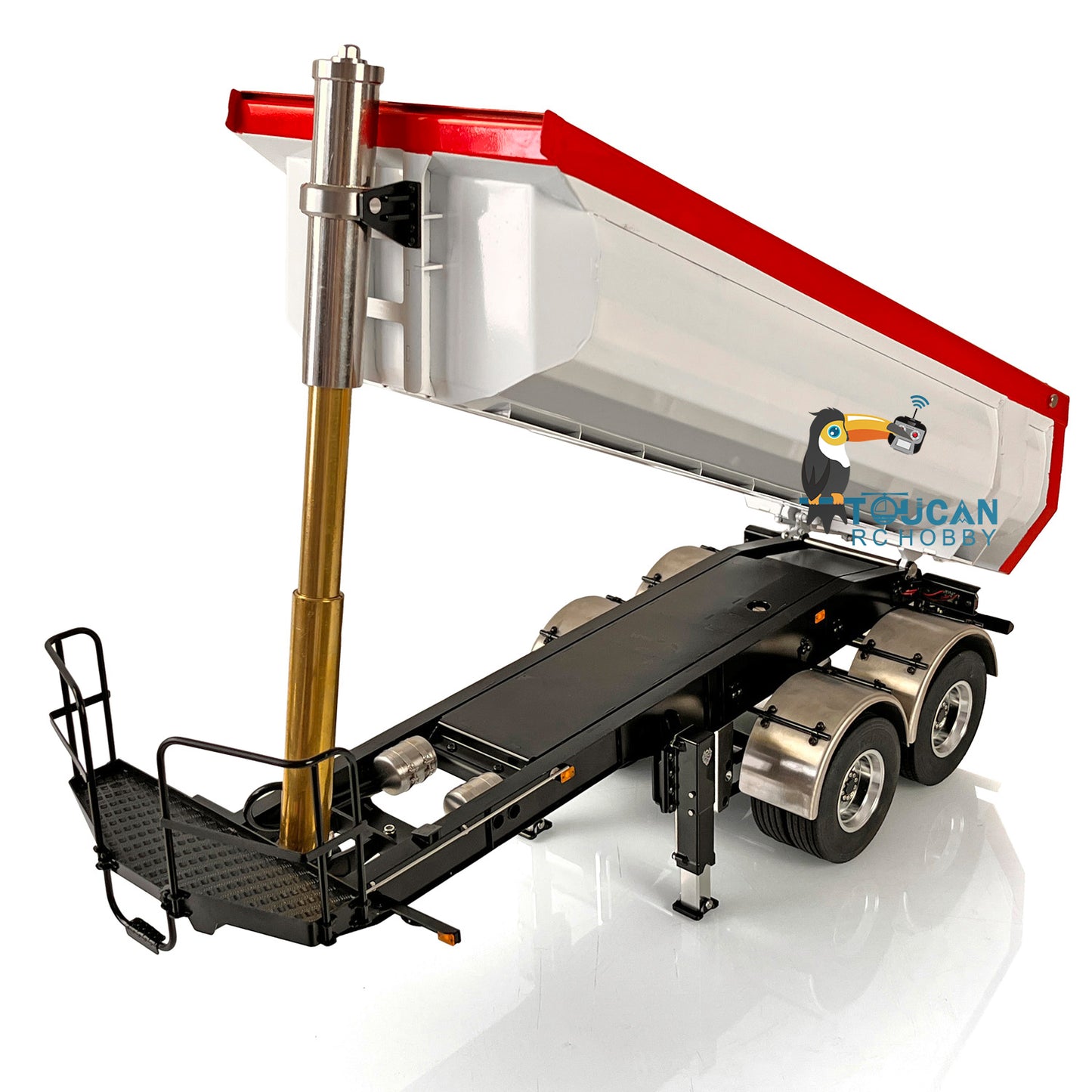 LESU 1/14 Metal RC Hydraulic Lifting Semi-tipper Model with A0006 Electric Legs for RC Tractor Truck DIY Builders Backyard Fun