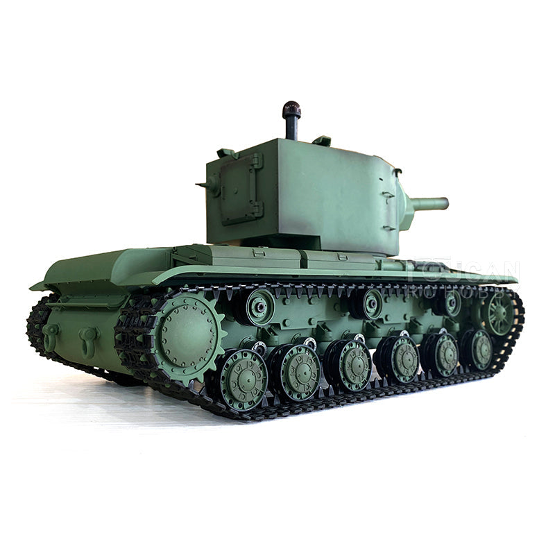 TOUCAN RC HOBBY Henglong 1/16 7.0 Plastic Soviet Union KV-2 3849 RTR RC Tank with 360 Degrees Turret Barrel Recoil BB Infrared Combat Smoke