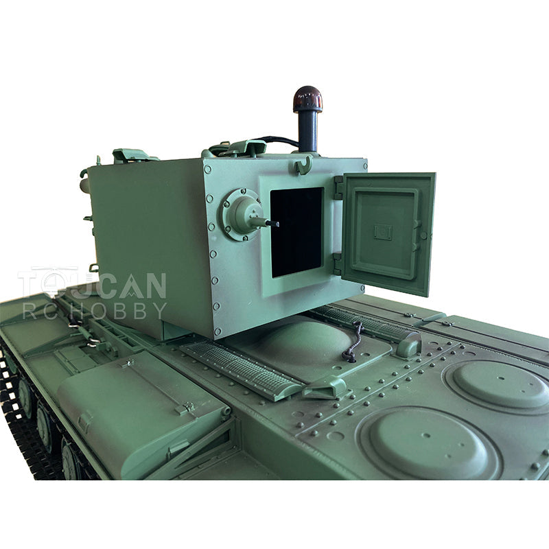 TOUCAN RC HOBBY Henglong 1/16 Plastic TK7.0 Soviet KV-2 RTR RC Tank 3949 with FPV 360 Degrees Turret Barrel Recoil BB IR Smoke Steel Gearbox