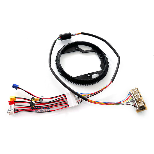 US Stock 1/16 Scale Henglong 7.0 Tank Model Plastic 360 Turret Small Rotating Gear Electric Slip Ring 12P Spare Parts DIY