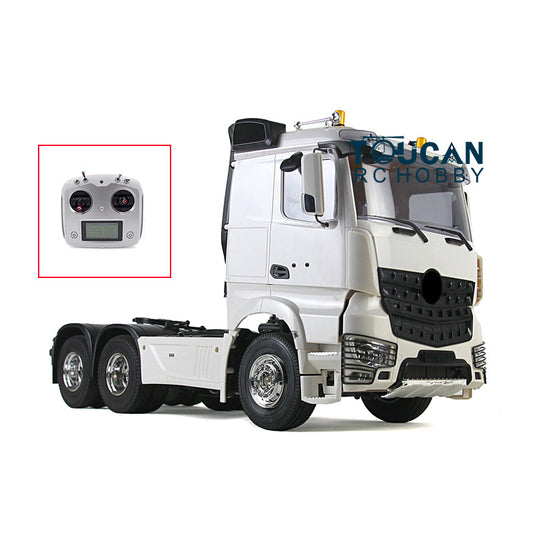 1/14 3 Axles Low Top RC Tractor Radio Controlled Truck Trailer KIT DIY Model 35T Motor Eletric Construction Vehicle