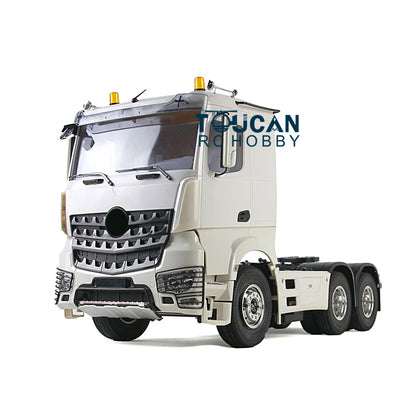 US Stock 1:14 Scale RC Construction Vehicle Remote Control 3Axles Tractor Truck Trailer KIT DIY Car Simulation Model W/ Motor