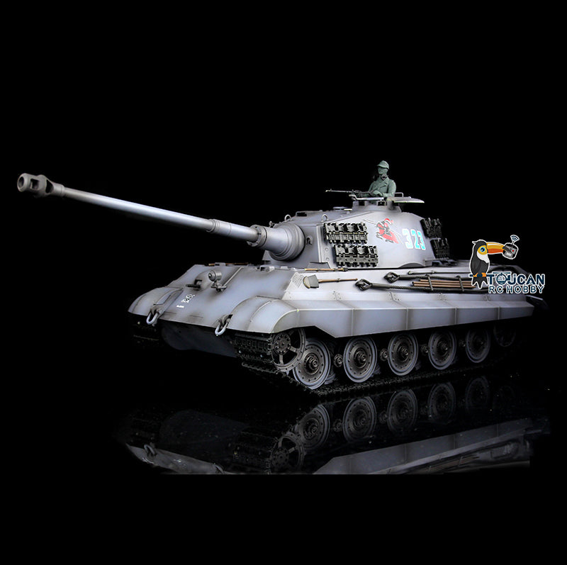 TOUCAN RC HOBBY Henglong 1/16 TK7.0 Plastic German King Tiger RTR RC Tank Model 3888A Sound Light Smoke BB Infrared Combat Metal Barrel