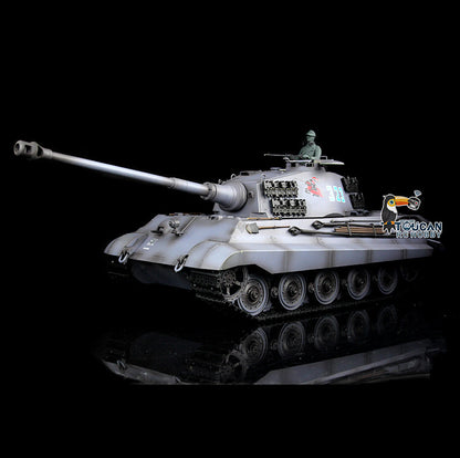 TOUCAN RC HOBBY Henglong 1/16 TK7.0 Plastic German King Tiger RTR RC Tank Model 3888A Sound Light Smoke BB Infrared Combat Metal Barrel