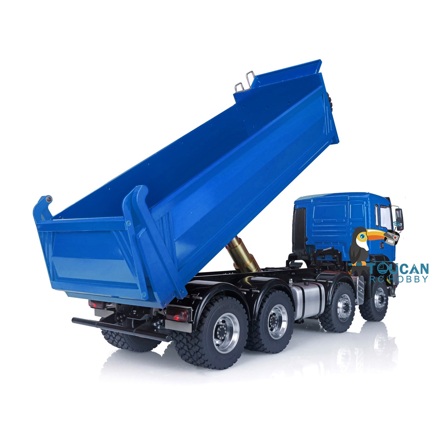 LESU 1/14 8x8 Metal Hydraulic RC Dump Truck 20130011 RTR Tipper Model FlySky I6S Radio Controller 2 Speed Transmission Brushless Motor Sound System