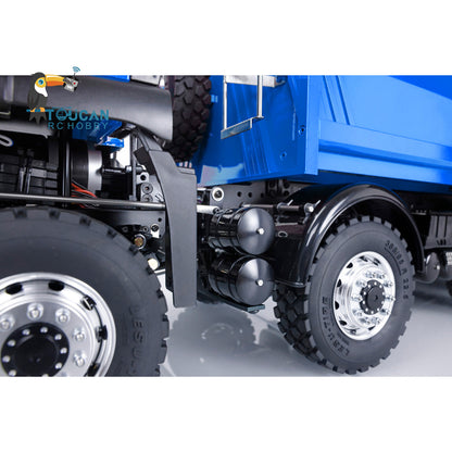 LESU 1/14 8x8 Metal Hydraulic RC Dump Truck 20130011 RTR Tipper Model FlySky I6S Radio Controller 2 Speed Transmission Brushless Motor Sound System