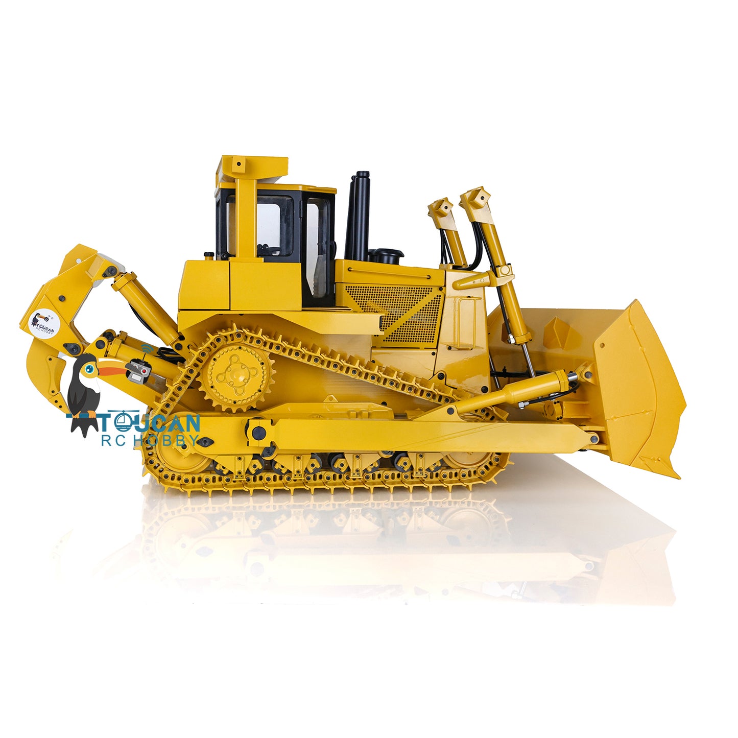 JDModel 1/14 Metal Hydraulic RC Bulldozer Remote Controlled Construction Vehicles DXR2 with Upgraded Blade Model