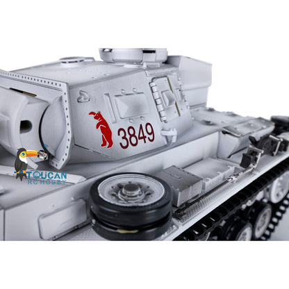 Henglong 1/16 Snow 7.0 Plastic German Panzer III H RTR RC Tank 3849 360 Degrees Turret Radio Controller Metal Barrel Infrared combating Transmitter&Receiver