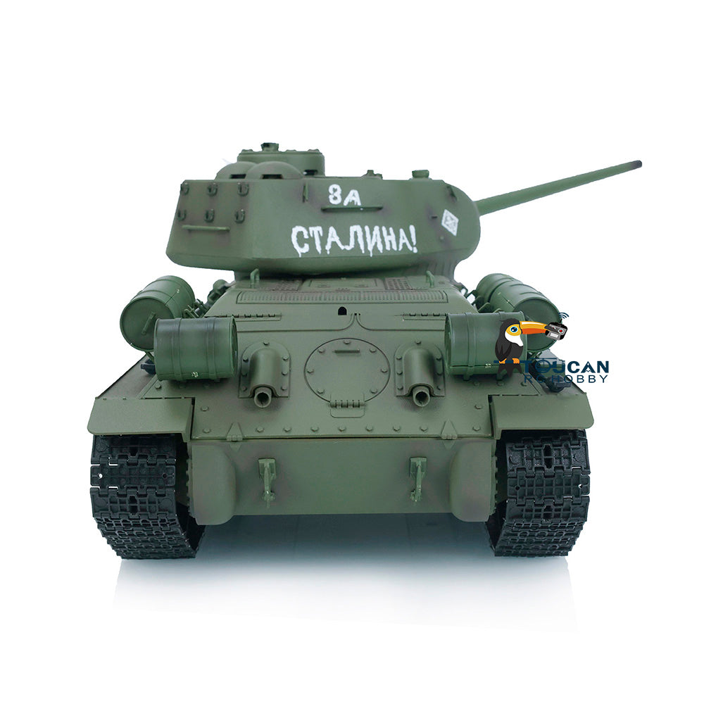 Heng Long 1/16 Military Battle RC Tank Soviet T34-85 7.0 Metal Gearbox 3909 Radio Controller BB Pellets Infrared Combating Transmitter & Receiver Hobby Model