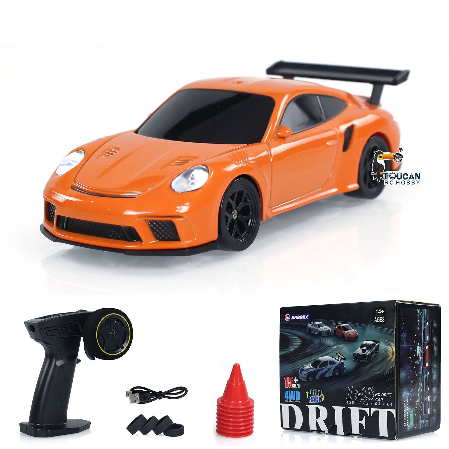 US Stock Remote Control Mini Drift Car 1:43 Race Car Toy Radio Lights ...