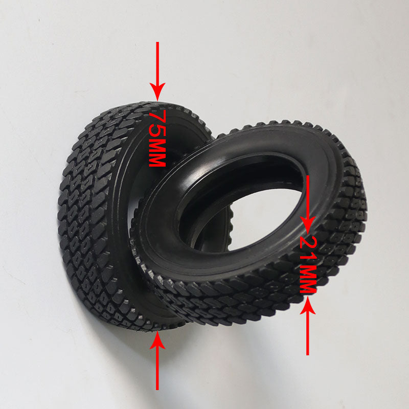 JDModel 1/14 Scale Rubber Narrow/Wide Tyre for RC Tractor Truck Radio Control Construction Vehicles Dumper DIY Models for Adults