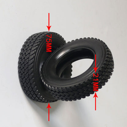 JDModel 1/14 Scale Rubber Narrow/Wide Tyre for RC Tractor Truck Radio Control Construction Vehicles Dumper DIY Models for Adults
