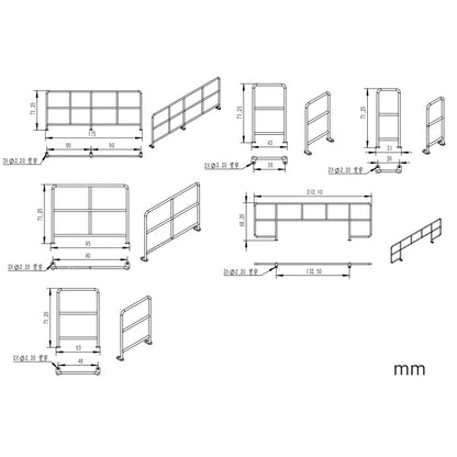Kabolite Plastic GPS/ Metal Oil Cylinder Guard Plate/Fence/Construction Site Barrier for 1/14 K970 RC Hydraulic Excavator Truck Model