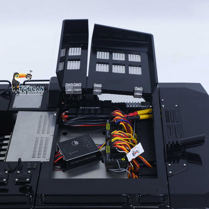 K970-300 painted RC digger designed for hydraulic operation simulation
