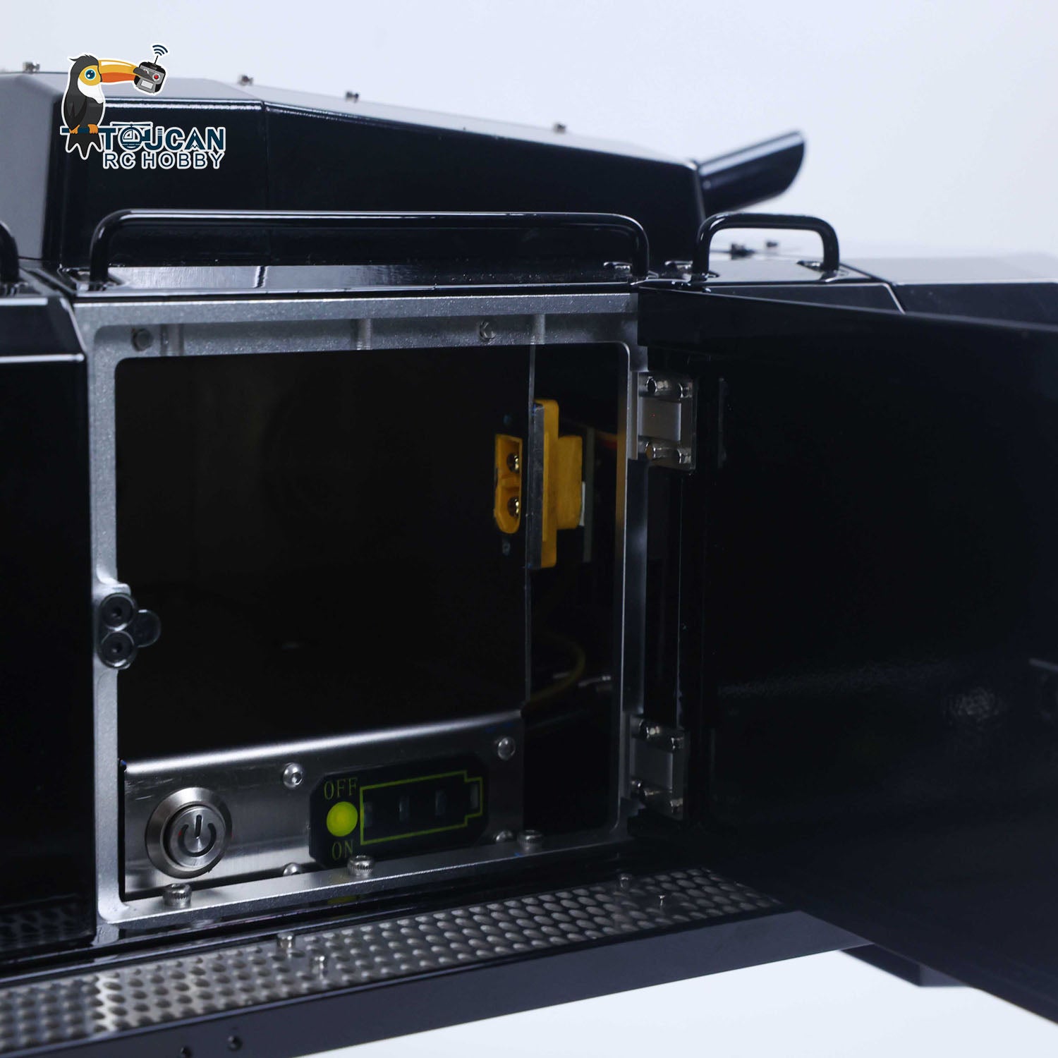 Rear view of K970-300 metal RC excavator factory finished unit
