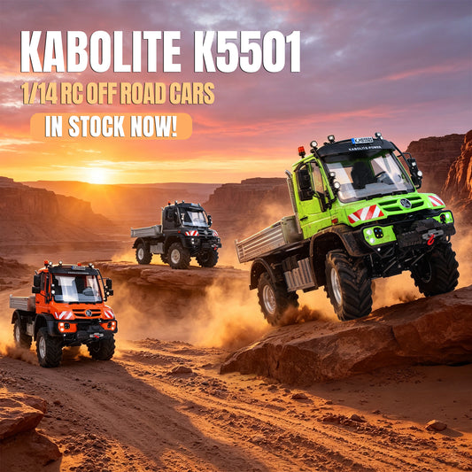 Kabolite 5501 1/14 Metal RC Crawler Electric Lifting ATV Off Road Truck Lorry 4X4 Axle Differential Lock 2-Speed Transmission Light Sound System