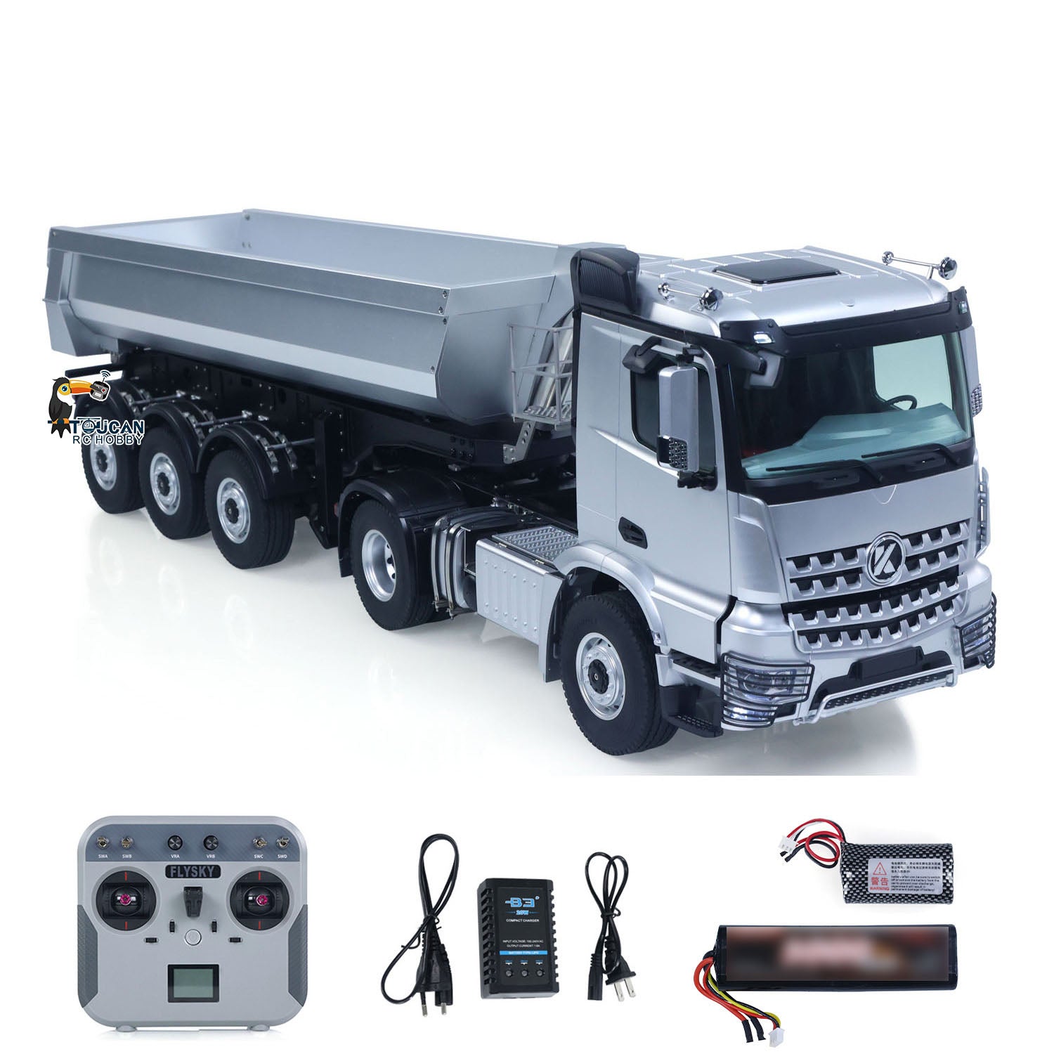 KABO 5801 simulated rc tractor tipper trailer equipped motor esc servo light sound system

