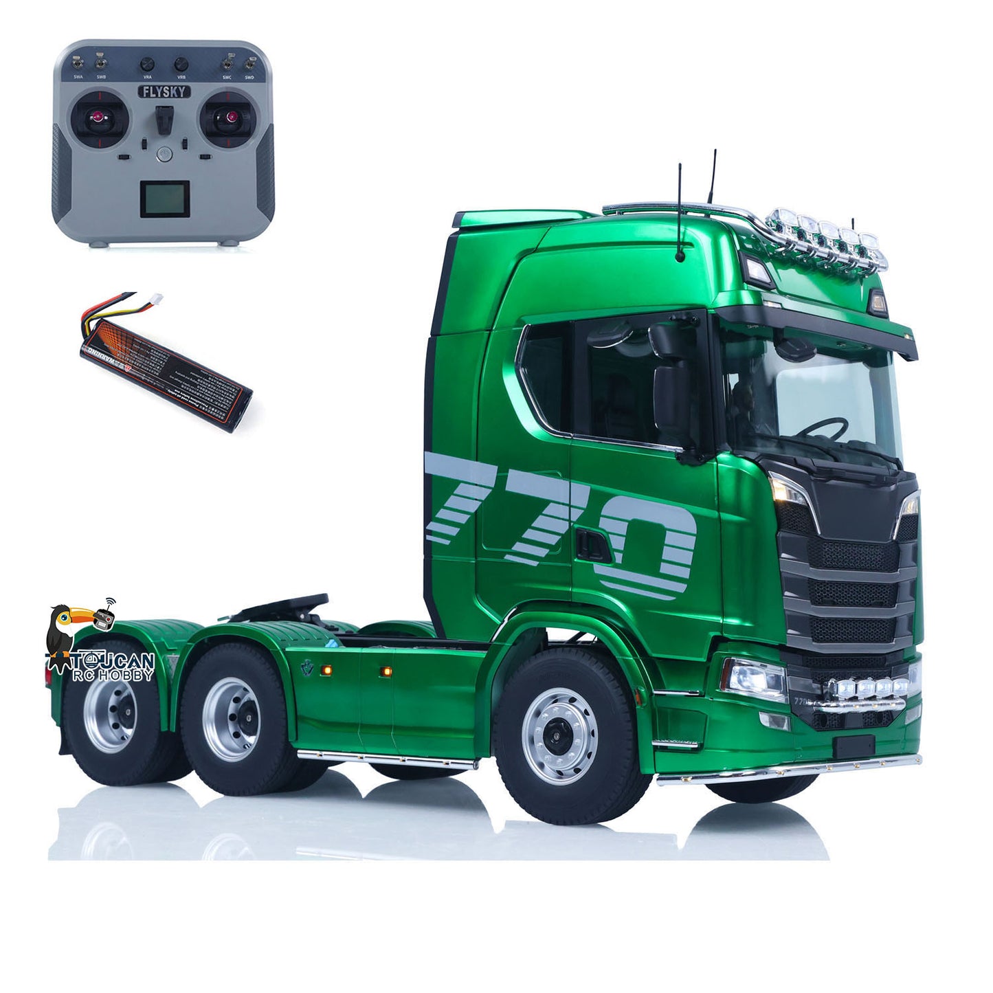 In Stock 1/14 KABOLITE 6*6 Remote Control Tractor Truck 770S 2Speed Gearbox Axle Locks Electric Windshield Wiper Openable Door RTR