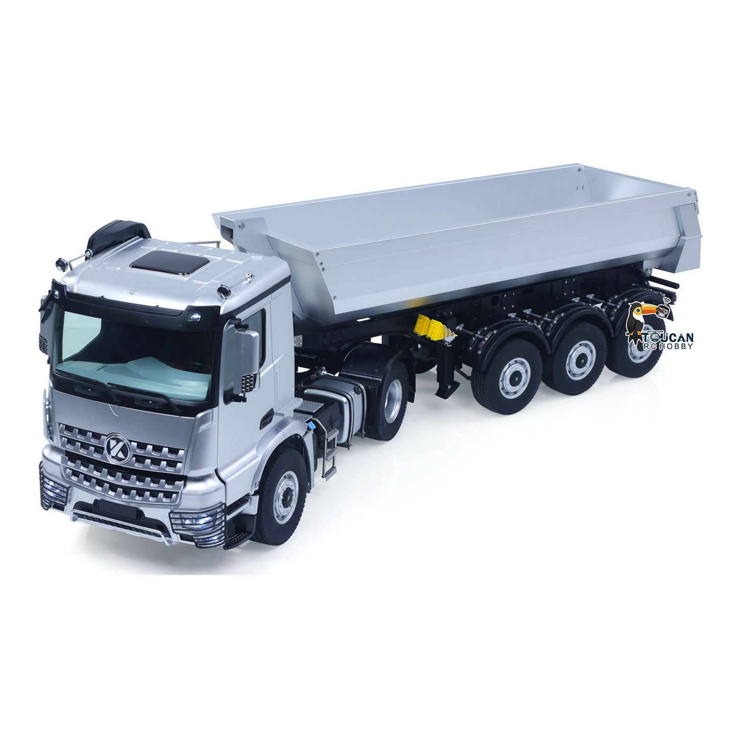 Realistic 4x4 tractor KABO 5801 screw driven dump trailer full assembled rc model
