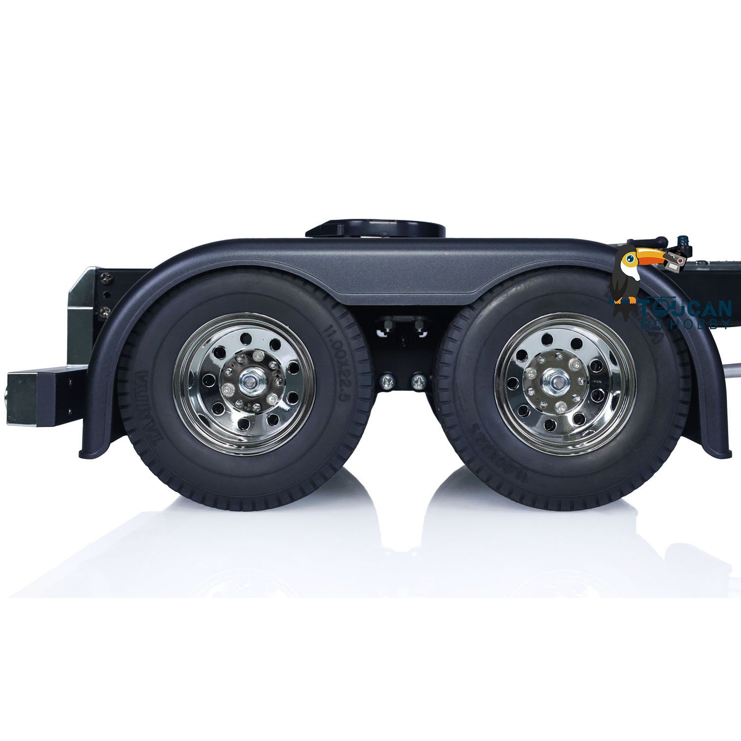 Black heavy duty rc tractor truck rtr complete motor esc servo light sound kit
