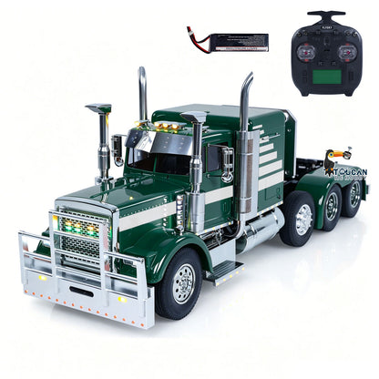 Plastic 8X4 RC tractor truck with suspension chassis, equipped with motor ESC servo

