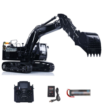 LESU AOUE LR945 1/14 Metal Hydraulic RC Excavator B0016 RTR Tracked Digger 7CH Reversing Valve Light FlySky PL18EV Lite Radio Controller