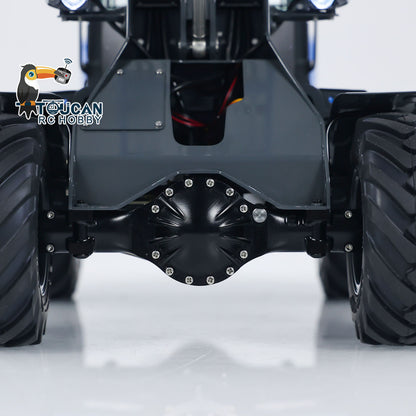 LESU AOUE MCL8 1/14 4X4 Metal Hydraulic RC Wheel Loader A0015 RTR Towing Hook I6S Radio Controller 4 Ways Valve Rear Axle Differential Lock Sound Light System