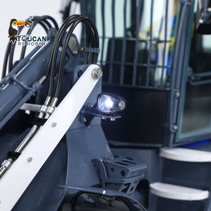 LESU AOUE MCL8 1/14 4X4 Metal Hydraulic RC Wheel Loader A0015 RTR Towing Hook I6S Radio Controller 4 Ways Valve Rear Axle Differential Lock Sound Light System