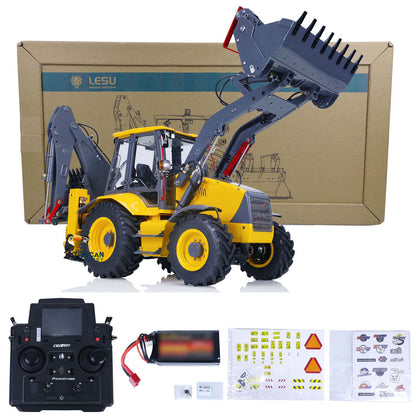 LESU Aoue BL71 1/14 Metal RC Backhoe Loader Excavator A0010 RTR Hydraulic Construction Model
