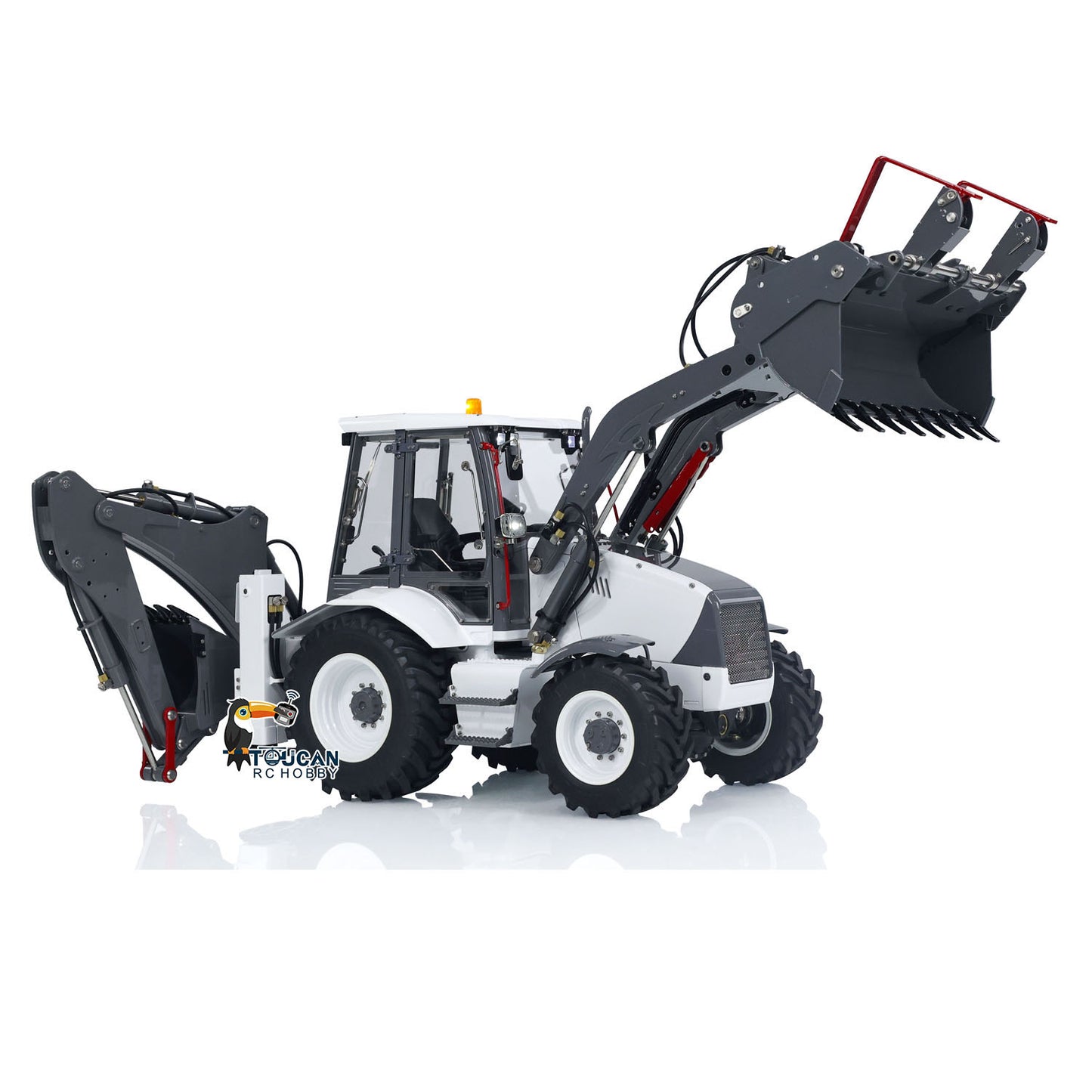 LESU Aoue BL71 1/14 Metal RC Backhoe Loader Excavator A0010 RTR Support Leg Light Sound System