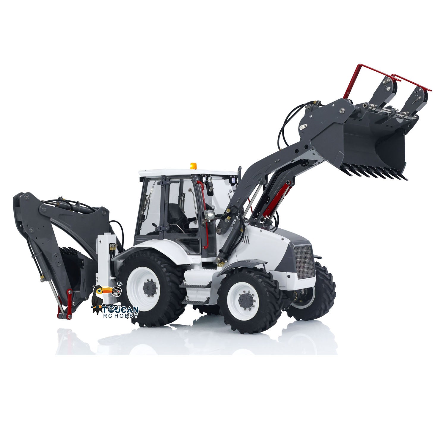 LESU Aoue BL71 1/14 Metal RC Backhoe Loader Excavator A0010 RTR Support Leg Light Sound System