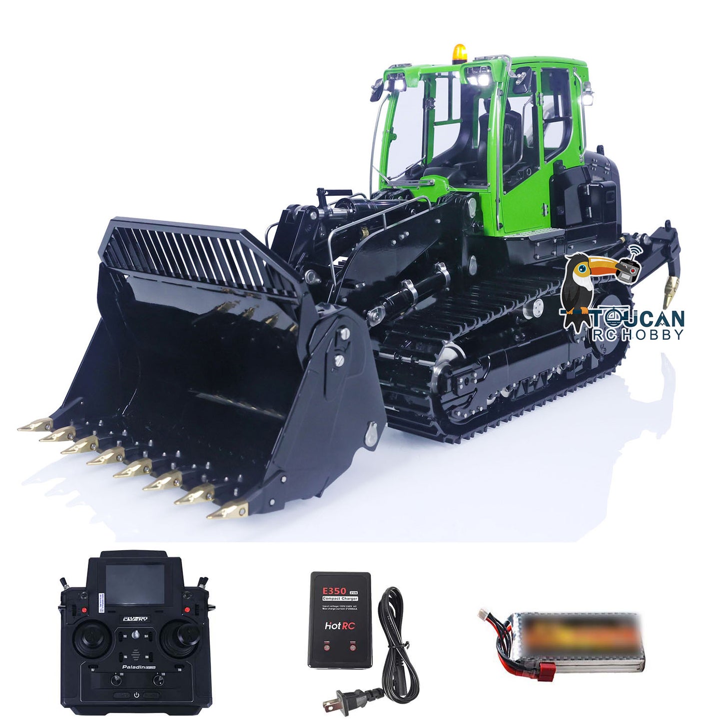 LESU LR636 1/14 Metal RC Hydraulic Loader B0014 RTR Brushless Drive Motor Tail Hook Rear Plow PL18EV Lite Remote Controller 4 Ways Directional Valve Sound Light System