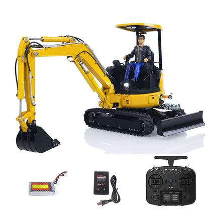 LESU PC30 1/14 Metal RC Hydraulic Excavator B0003 RTR 6CH Reversing Valve Mini Digger Brushless Rotary Drive Motor Sound & Light FrSky X14 Controller