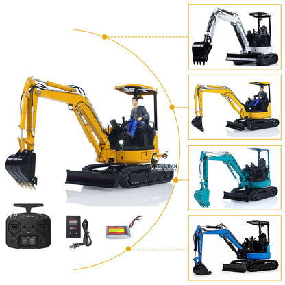 LESU PC30 1/14 Metal RC Hydraulic Excavator B0003 RTR 6CH Reversing Valve Mini Digger Brushless Rotary Drive Motor Sound & Light FrSky X14 Controller