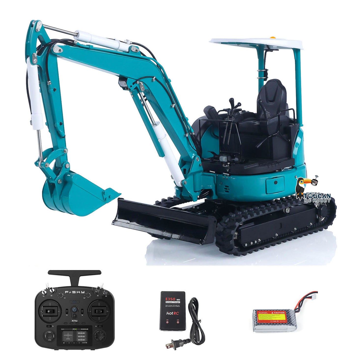 LESU PC30 1/14 Metal RC Hydraulic Excavator B0003 RTR 6CH Reversing Valve Mini Digger Brushless Rotary Drive Motor Sound & Light FrSky X14 Controller
