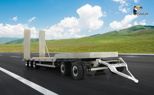 TOUCAN RC HOBBY US Stock Very Metal Semi Trailer 887.6*190*78MM LESU 1/14 RC Construction Vehicle Dumper Radio Controlled Tractor Truck Simulation Model DIY Car